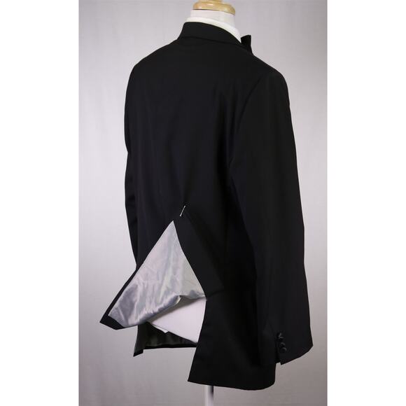 Calvin Klein Mens Extreme Slim Fit Black Tuxedo Formal Wedding Blazer Jacket 46L - Picture 7 of 9